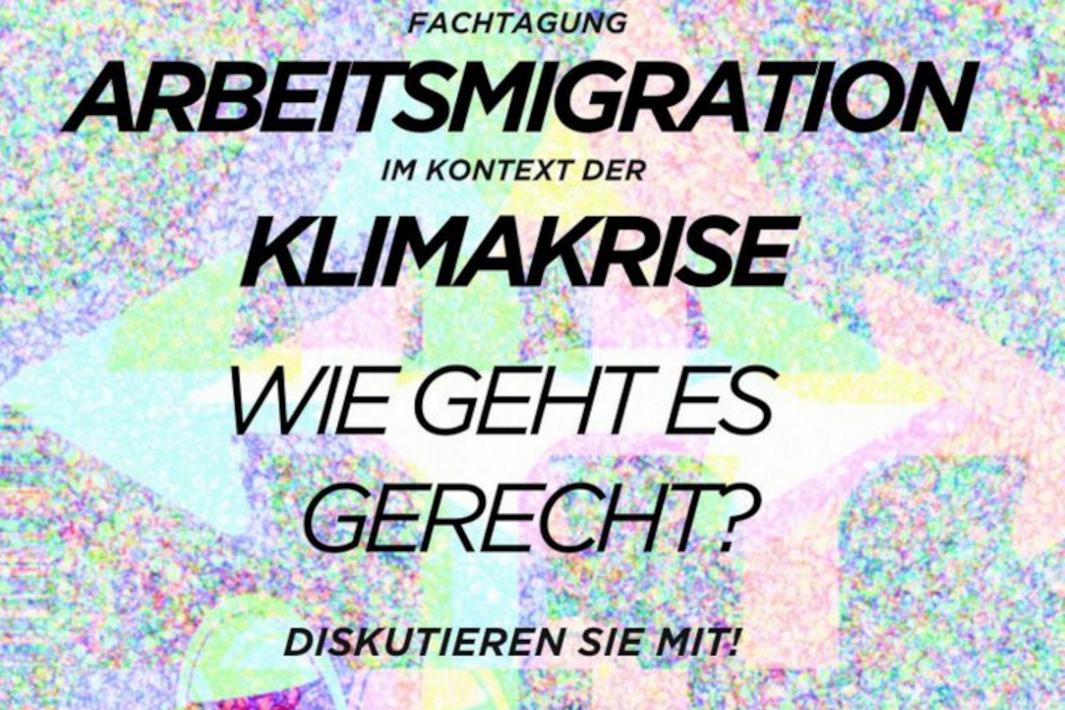 Arbeitsmigration im Kontext der Klimakrise - Wie geht es gerecht? Veranstaltungsankündigung Grafik